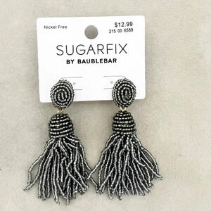NWT Sugarfix by Baublebar Silver Beaded Drop Earrings 13